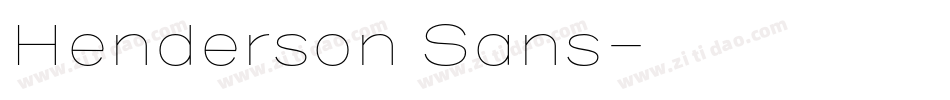 Henderson Sans字体转换